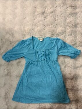 Periscope Kids Aqua Blue Babydoll Dress